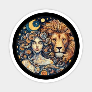 ZODIAC Leo - Astrological LEO - LEO - ZODIAC sign - Van Gogh style - 24 Magnet